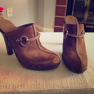 Gucci Horse Bit Heeled Mules 8